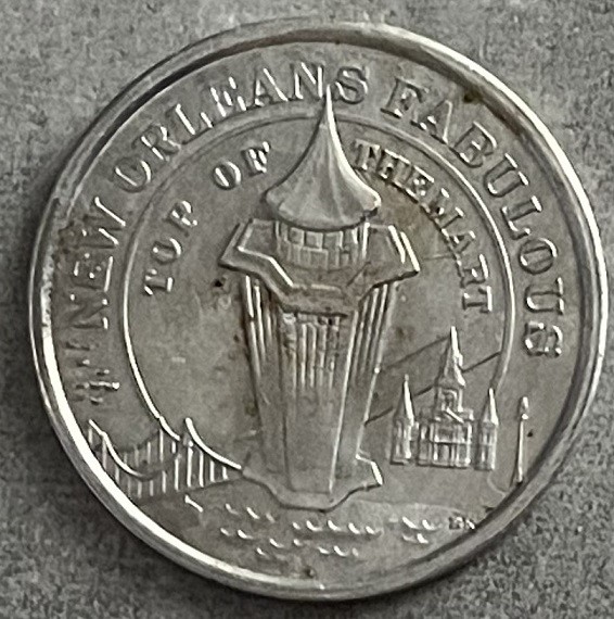 New Orleans fabulous Top of The Mart-medalje med Robert E. Lee p baksiden 