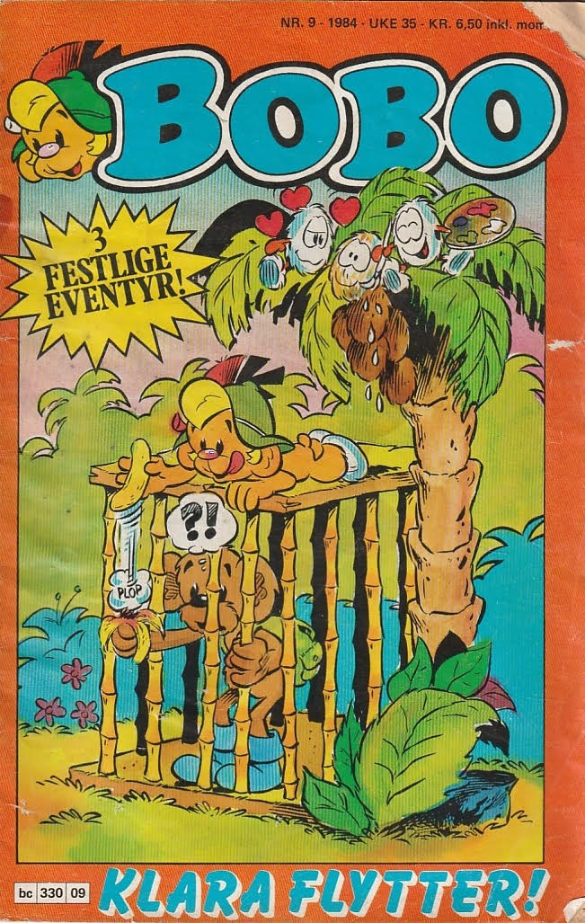 Bobo - 1984 - nr. 3 og 9. Noe slitte og revne permer, ellers stort sett god stand. 